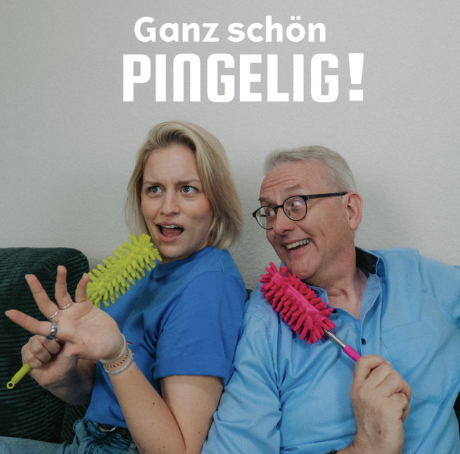 Cover des Vater-Tochter-Podcasts "Ganz schön pingelig" von Maischa und Markus Pingel